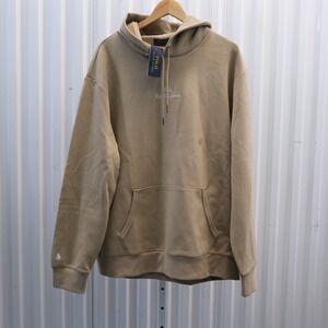 NWT Polo Ralph Lauren Men's Size‎ XXL Logo Double Knit Hoodie Sweatshirt Khaki